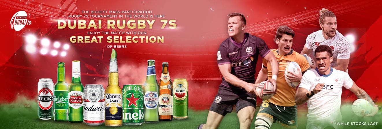 beer collection for dubai rugby seven