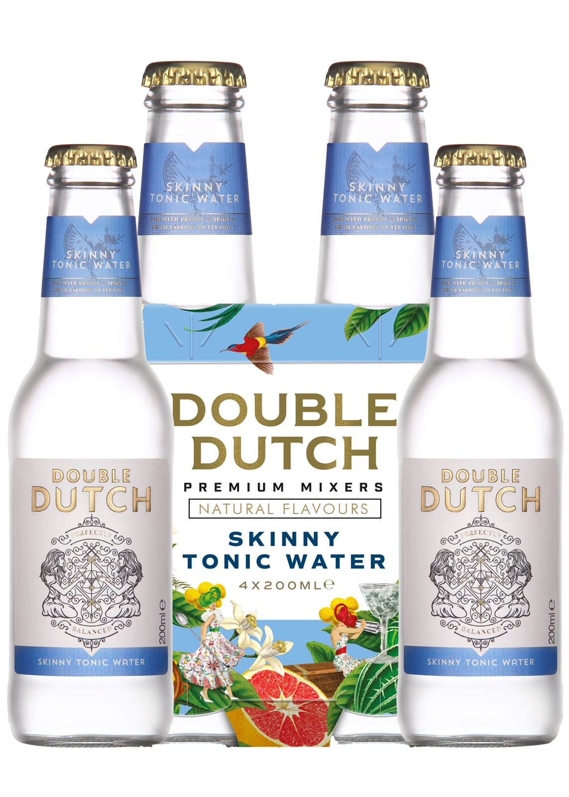 Double DutchSkinny Tonic Water 20Cl X 4 PREMIX, MIXERS & TONIC