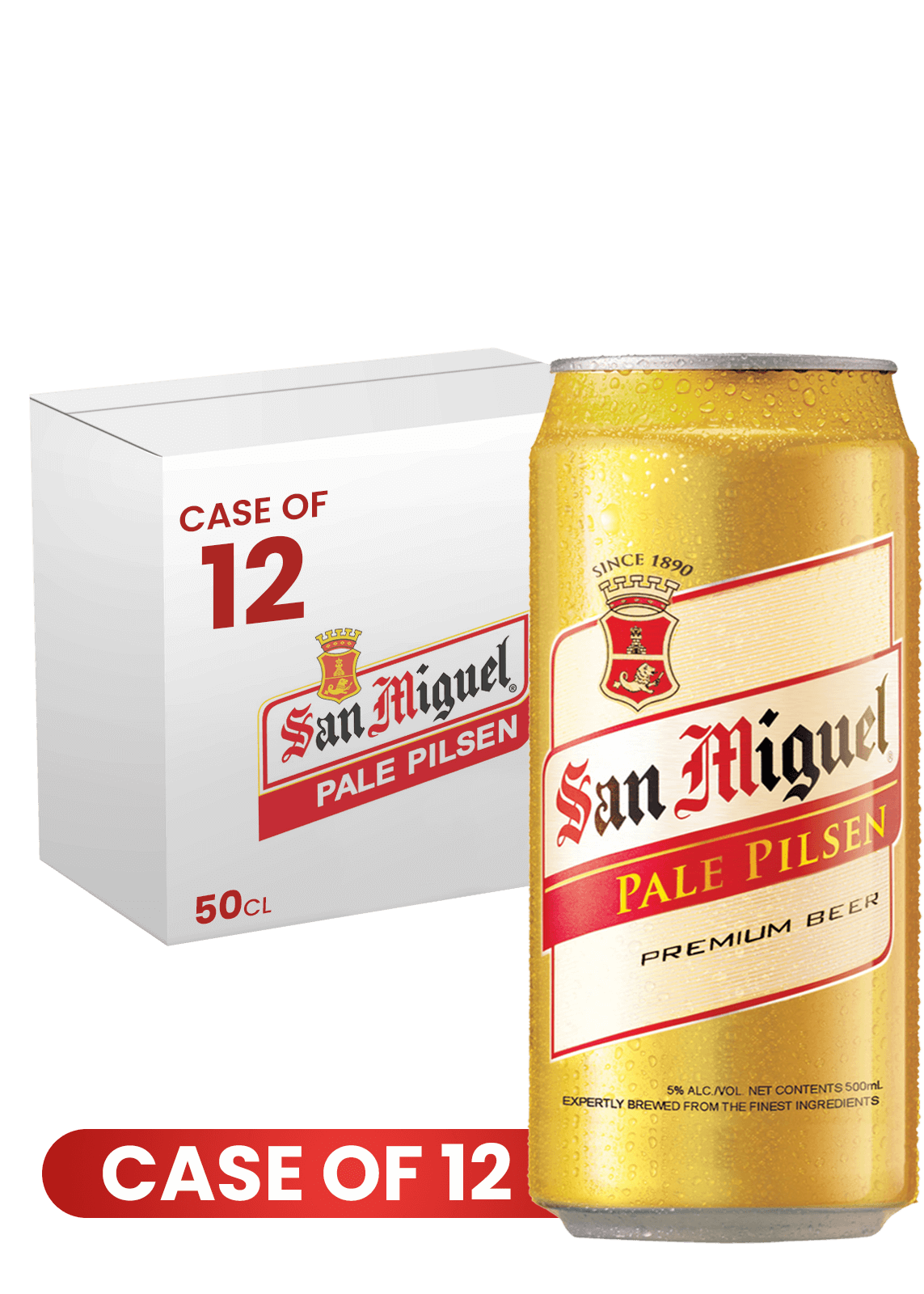 San Miguel Pale Pilsen Can 50 CL X 12 Case Beer Deals in UAE