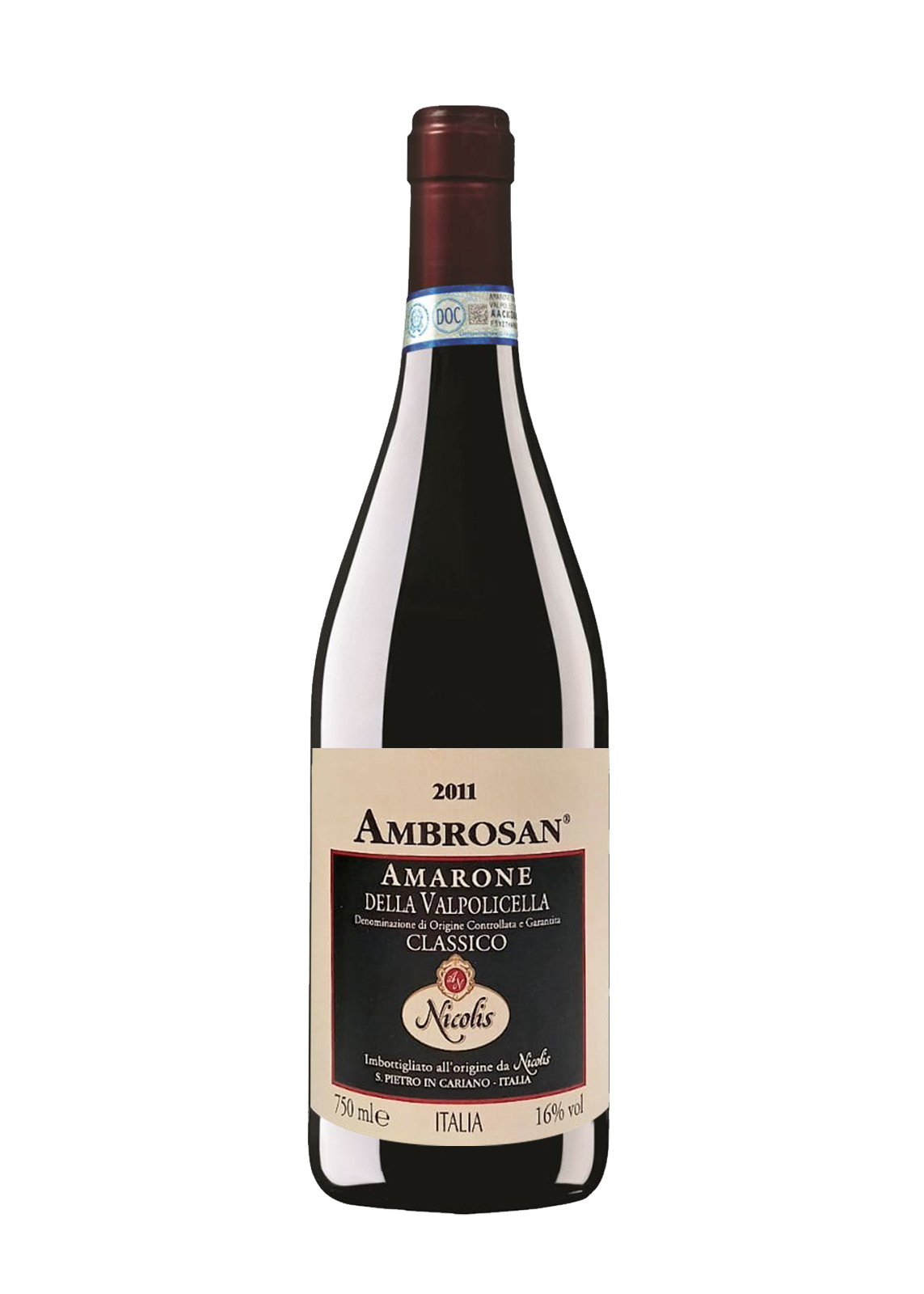 ワイン Pasqua Amarone della Valpolicella 2011 2011 Pasqua 'Famiglia Pasqua' Amarone della Valpolicella