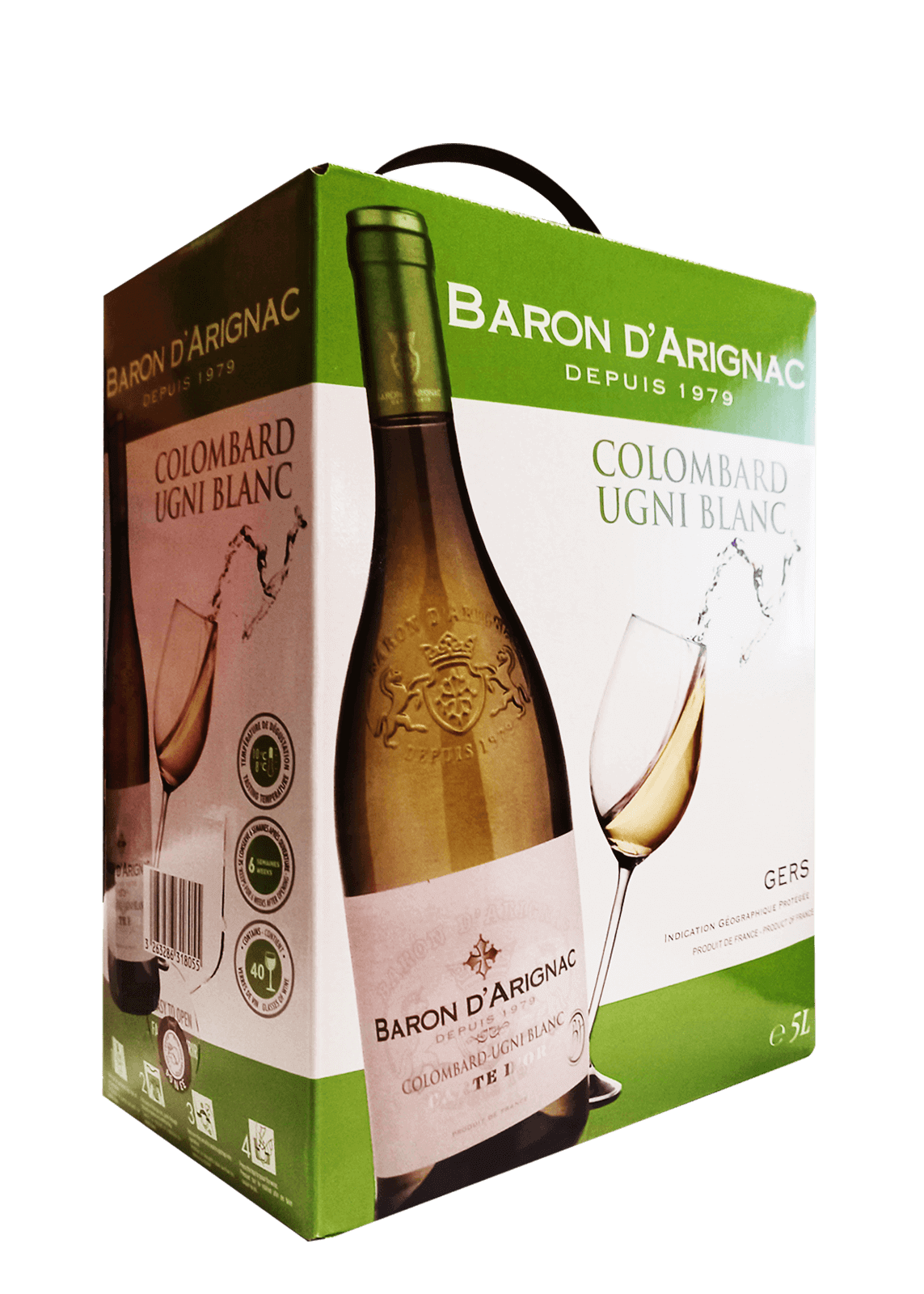 Baron D'Arignac Blanc 5 Liters Boxed Wine Sale UAE