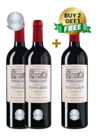 Chateau Fontaubert Bordeaux Merlot-Cabernet Sauvignon 75Cl (Buy 2 Get 1 Free)
