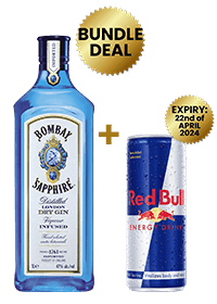 1 Btl Bombay Sapphire Gin 1 Ltr + 1 Can Red Bull Reg. Cans 25 Cl