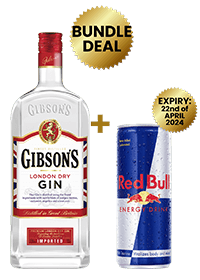 1 Btl Gibson's Dry Gin 1L + 1 Red Bull Reg. Cans 25 Cl