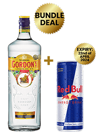 1 Btl Gordon's Dry Gin 1L + 1 Red Bull Reg. Cans 25 Cl