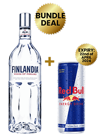 1 Btl Finlandia Vodka 1 Ltr + 1 Red Bull Reg. Cans 25 Cl