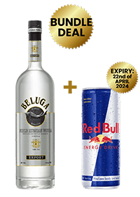 1 Btl Beluga Vodka 1 Ltr + 1 Red Bull Reg. Cans 25 Cl