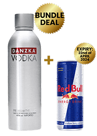 1 Btl Danzka Red Vodka 1L + 1 Red Bull Reg. Cans 25 Cl