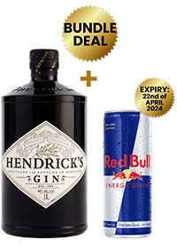 1 Btl Hendrick's Gin 1 Liter + 1 Red Bull Reg. Cans 25 Cl