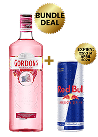 1 Btl Gordon's Pink Gin 1 Liter + 1 Red Bull Reg. Cans 25 Cl