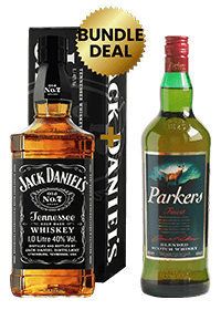 1 Btl Jack Daniel's Metal GIFT Box 1 L. + 1 Btl Parkers Finest Blended Scotch Whisky 1Lt