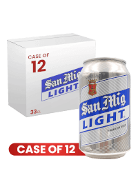San Miguel Light Can 33 CL X 12 Case