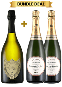 1 Dom Perignon Brut 75 Cl + 2 Laurent Perrier La Cuvee Brut 75Cl