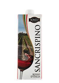 San Crispino Vino Rosso Brik 1L By Cantine Ronco