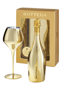 Bottega Gold Prosecco 75Cl With Magnifico Gold Glass Promo