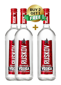 Ruskov Vodka 1L. Buy 2 Get 1 Free