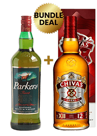 1 Btl Parkers Finest Blended Scotch Whisky 1Lt + 1 Btl Chivas Regal 1 Ltr