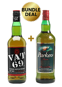 1 Btl Vat 69 1 Ltr + 1 Btl Parkers Finest Blended Scotch Whisky 1Lt