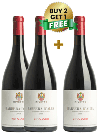 Rivetto Barbera D'alba Zio Nando Doc 75Cl (Buy 2 Get 1 Free)