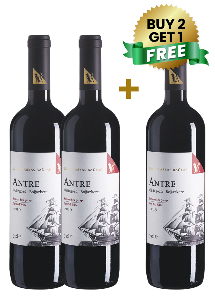 Lucien Arkas Baglari Antre Okuzgozu-Bogazkere Dry Red 75cl (Buy 2 Get 1 Free)