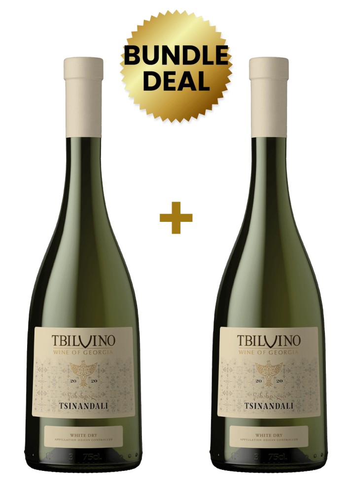 2 Btls Tbilvino Tsinandali Dry White 75Cl Promo