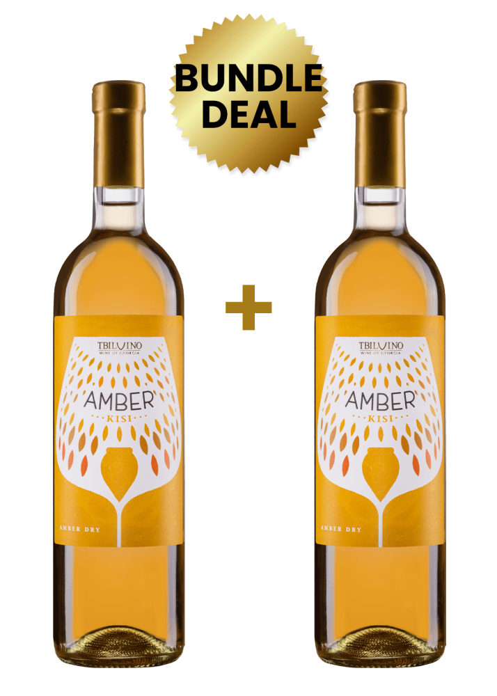 2 Btls Tbilvino Amber Kisi Dry White 75Cl Promo