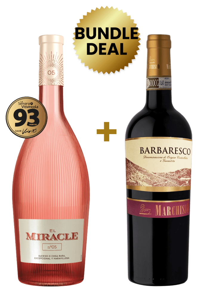 1 Btl El Miracle No. 05 Rosado 75Cl + 1 Btl Marchisio Barbaresco Docg 75Cl