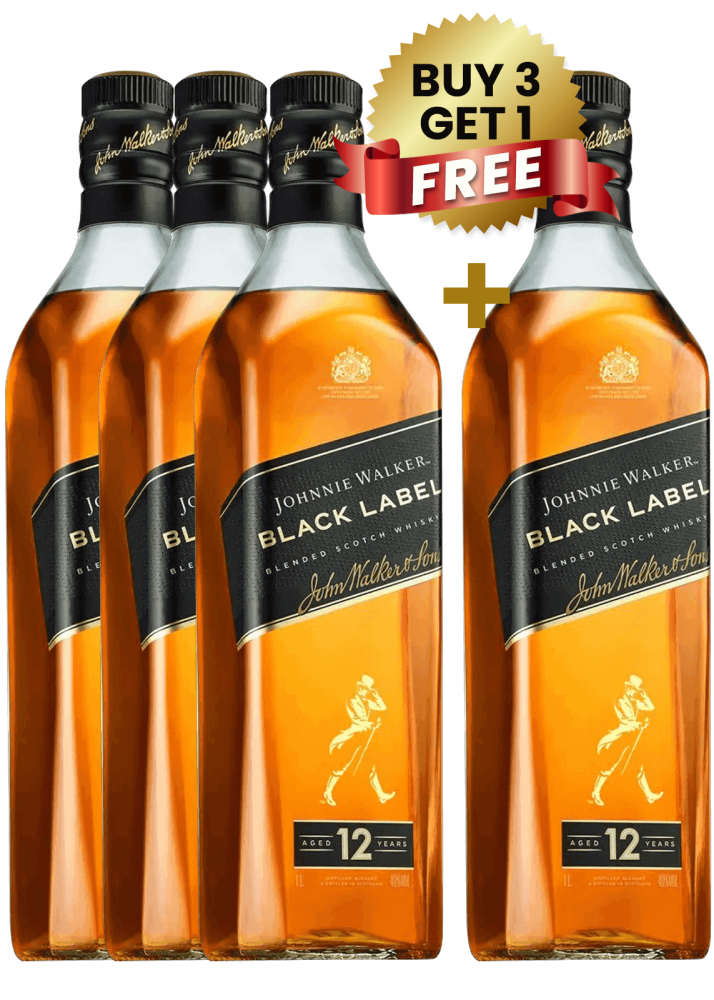 Johnnie Walker Black Label 1 Ltr Buy 3 Get 1 Free