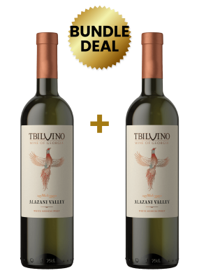 2 Btls Tbilvino Alazani Valley Medium Sweet White 75Cl Promo