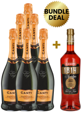 Buy 6 Canti Prosecco Doc Extra Dry Millesimato 75Cl, Get 1 Free Bottle Casoni 1814 L'Aperitivo 1L