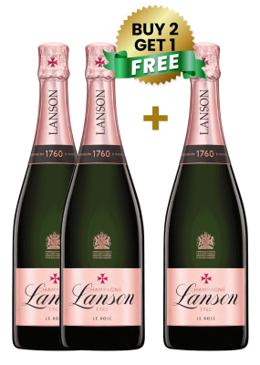 Lanson Le Rose Brut 75cl (Buy 2 Get 1 Free)