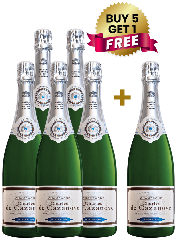 Charles De Cazanove Tradition Pere Et Fils Tete De Cuvee Brut 75Cl (Buy 5 Get 1 Free)