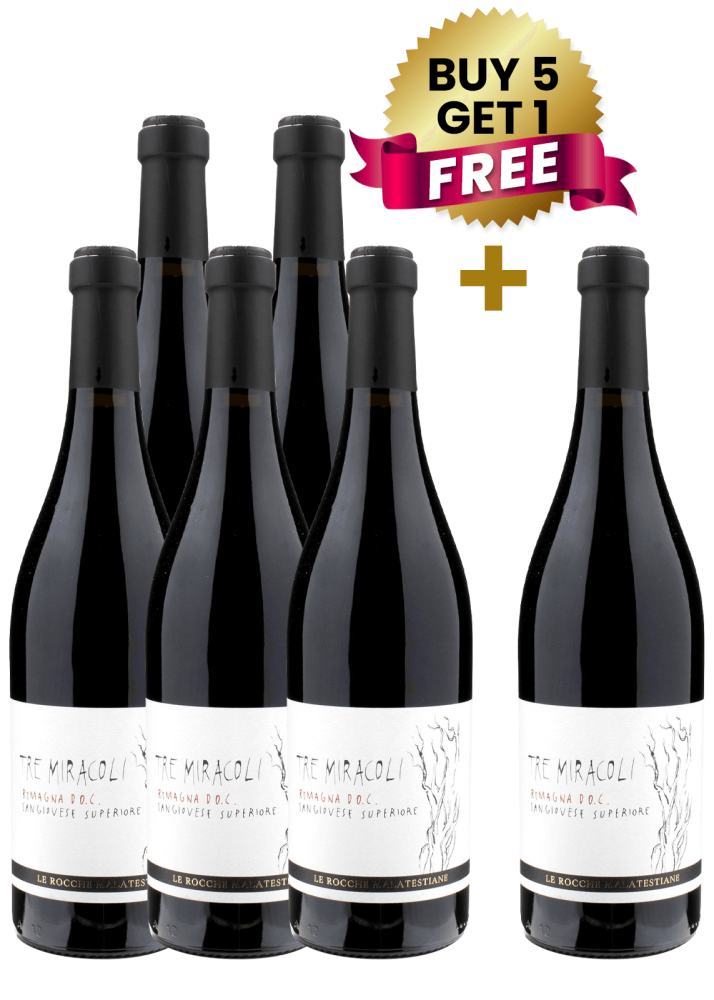 Le Rocche Tre Miracoli Romagna Sangiovese Superiore 75Cl (Buy 5 Get 1 Free)