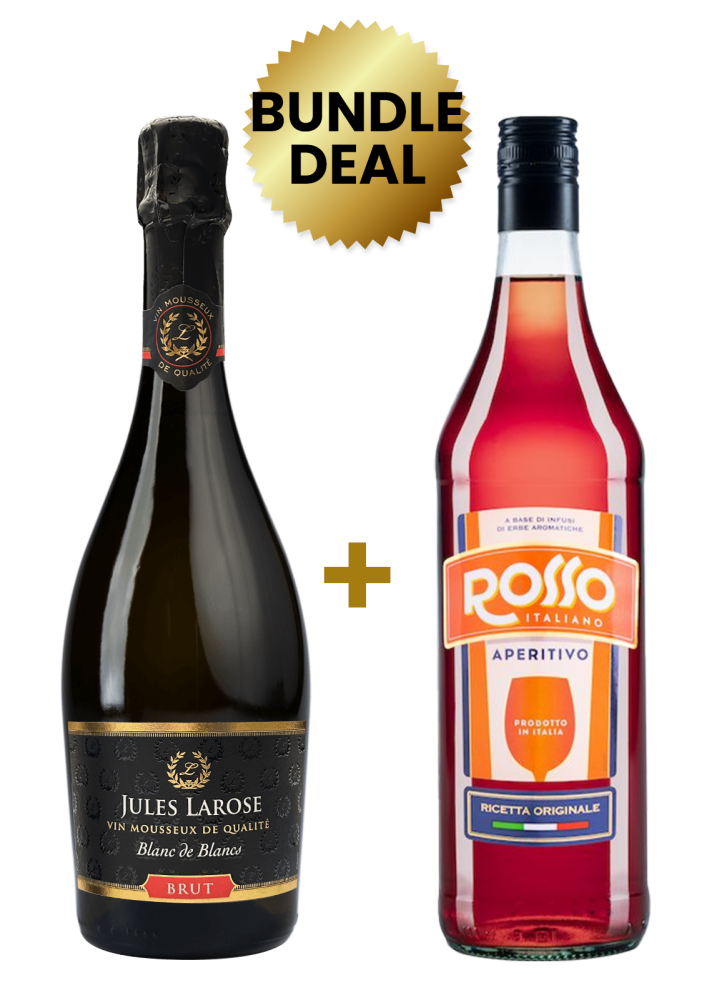 Buy 1 Bottle Jules Larose Blanc De Blancs Brut 75Cl, Get 1 Bottle Rosso Italiano Aperitivo 1L Free
