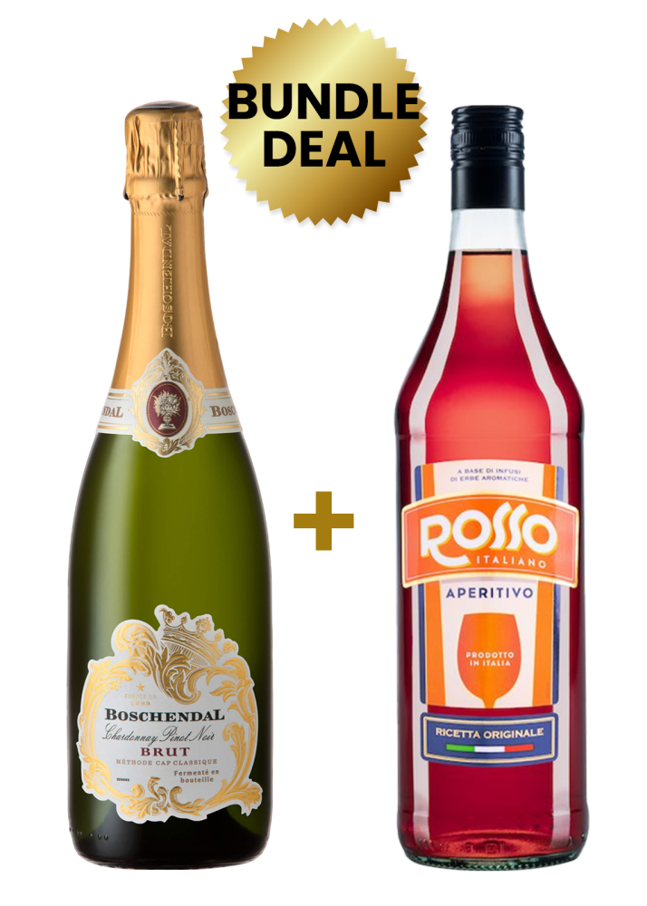 Buy 1 Bottle Boschendal Chardonnay Pinot Noir Brut 75Cl, Get 1 Bottle Rosso Italiano Aperitivo 1L Free