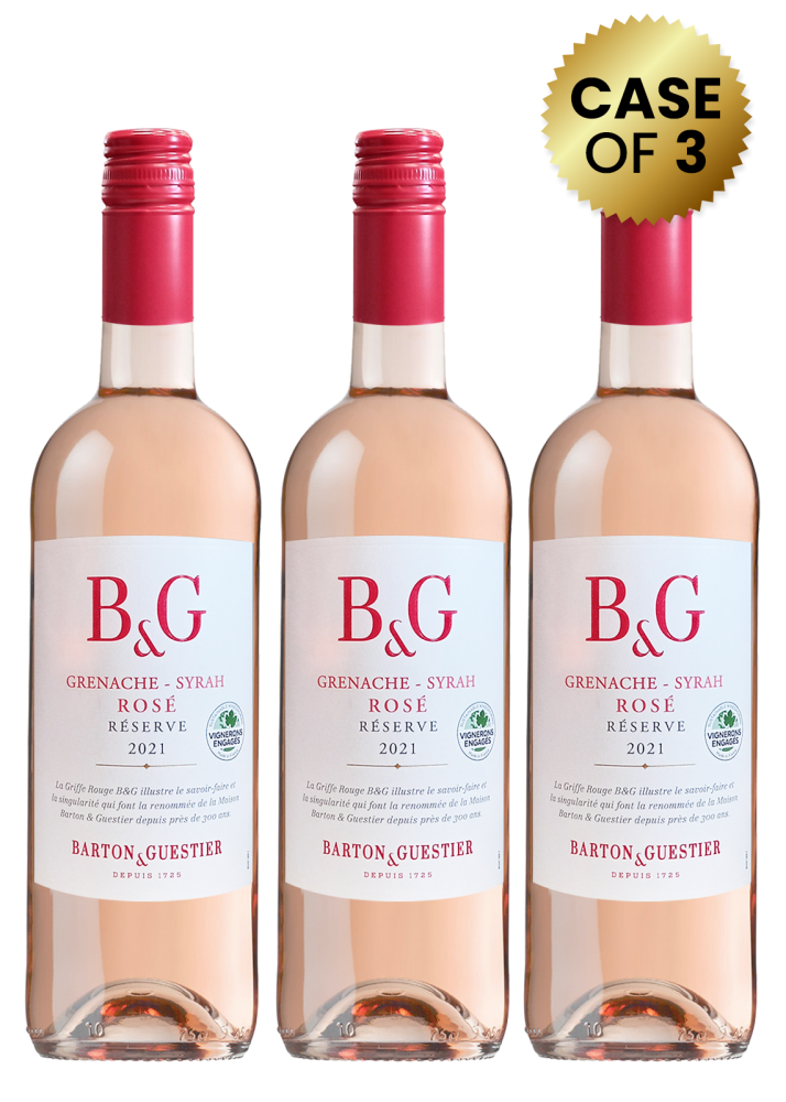 3 Bottles Barton & Guestier Rose Reserve 75Cl Promo