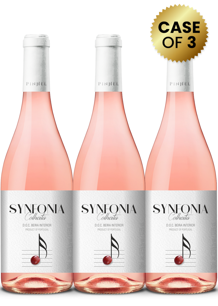 3 Bottles Synfonia Colheita Doc Beira Interior Vinho Rose 75 CL Promo