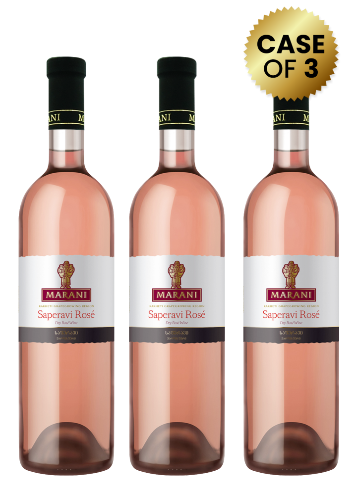 3 Bottles Marani Saperavi Rose 75Cl Promo