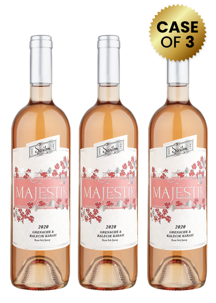 3 Bottles Sevilen Majestik Grenache & Kalecik Karasi Rose 75cl Promo