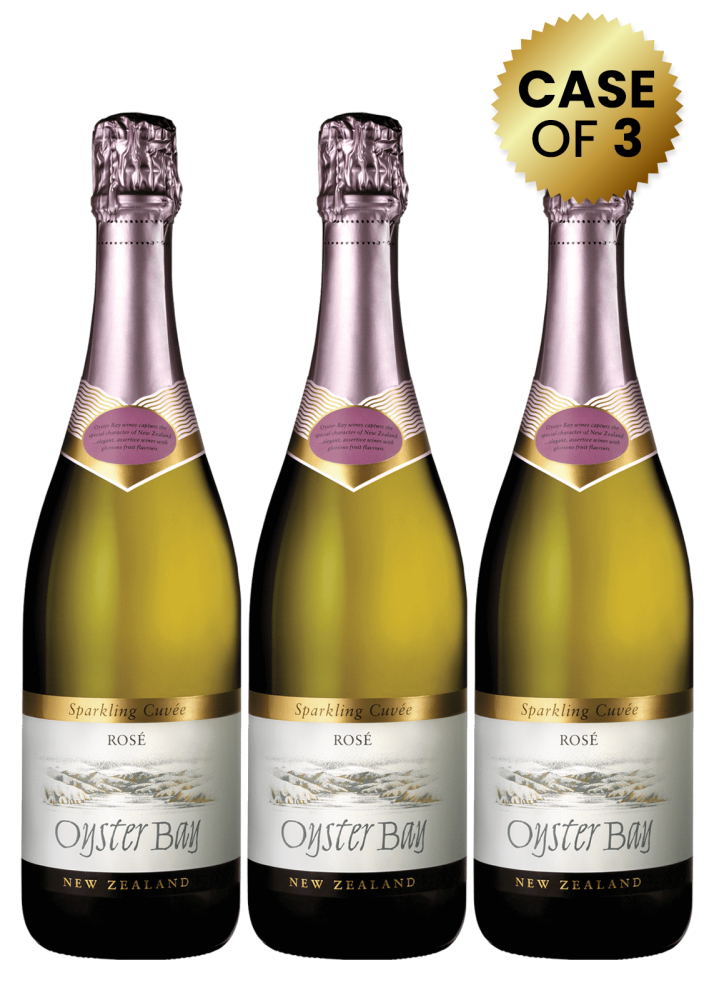 3 Bottles Oyster Bay Sparkling Cuvee Rose 75Cl Promo