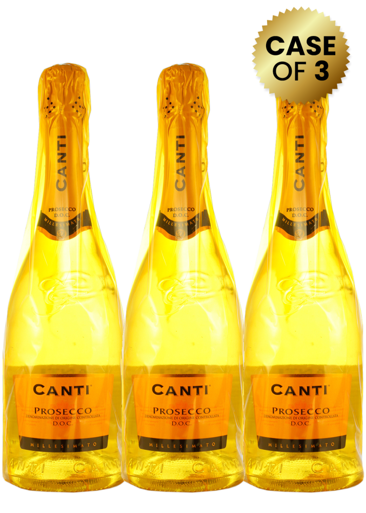 3 Bottles Canti Prosecco DOC Extra Dry Millesimato Special Edition 75 Cl Promo
