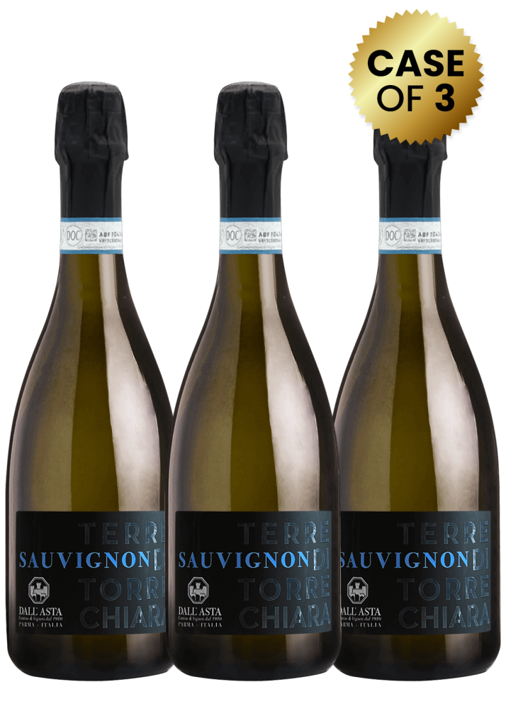 3 Bottles Dall Asta Terre Di Torre Chiara Colli Di Parma Sauvignon Vino Frizzante 75Cl Promo