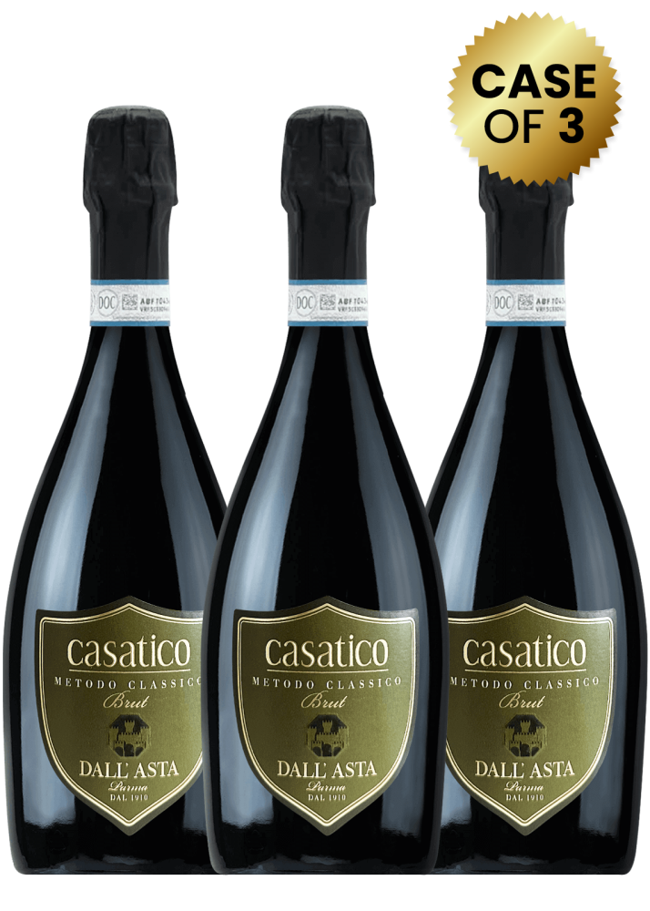 3 Bottles Dall Asta Casatico Colli Di Parma Pinot Bianco Spumante Brut 75Cl Promo
