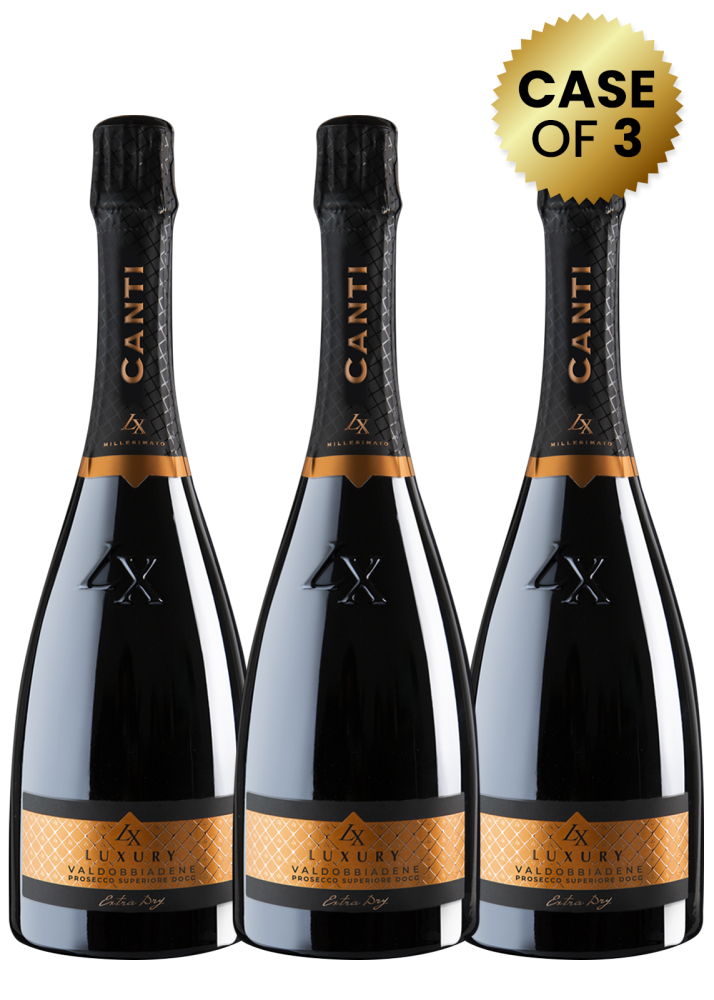 3 Bottles Canti LX Luxury Valdobbiadene Prosecco Superiore Docg Extra Dry 75Cl Promo