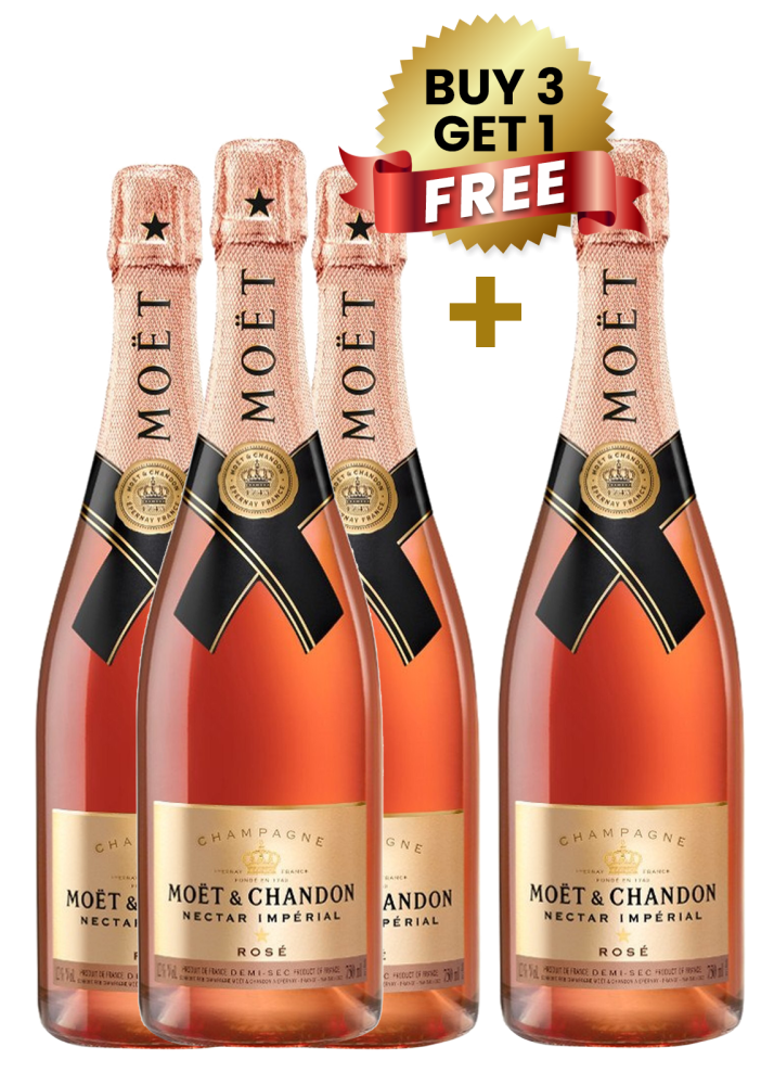 Moet & Chandon Nectar Imperial Rose 75Cl (Buy 3 Get 1 Free)