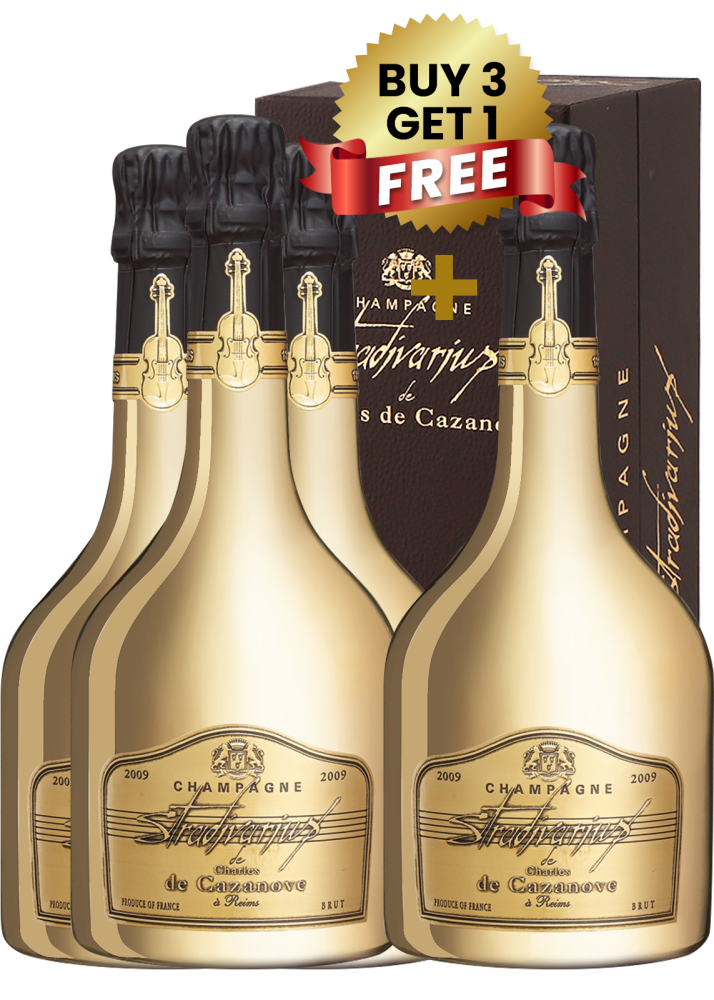 Stradivarius De Charles De Cazanove Brut 2009 75Cl Limited Edition Gift Box Buy 3 Get 1 Free