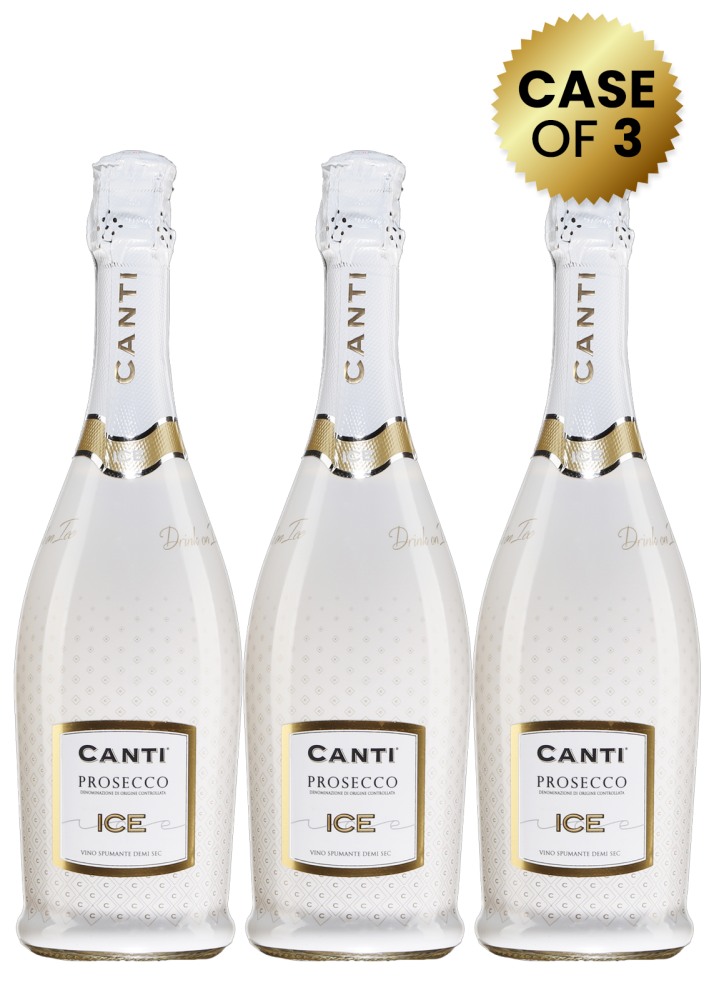 3 Bottles Canti Prosecco Doc Ice Vino Spumante Demi Sec 75 Cl Promo