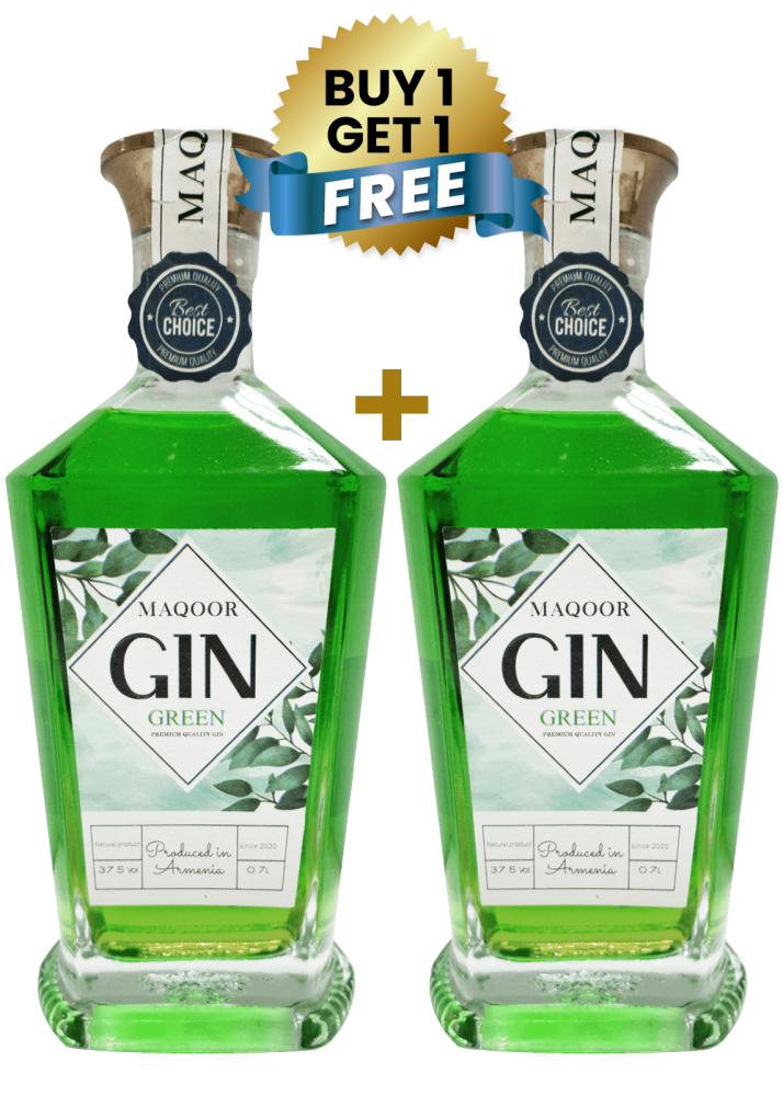 MAQOOR Gin Green 70Cl (Buy 1 Get 1 Free)