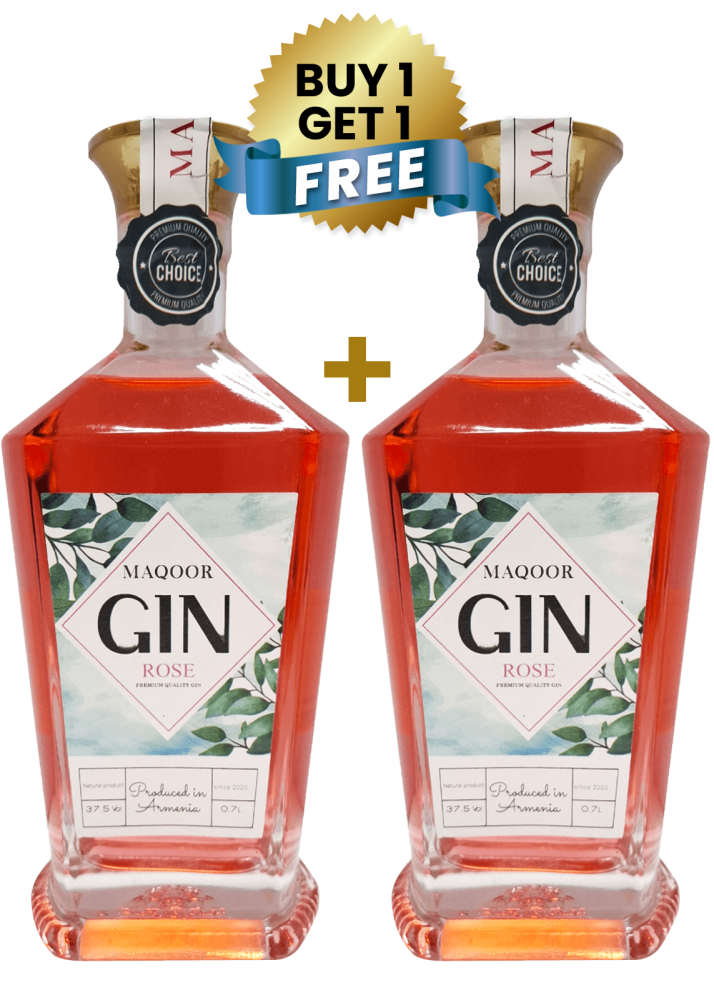 MAQOOR Gin Rose 70Cl (Buy 1 Get 1 Free)