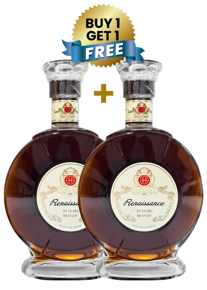 HAYASY Renaissance 20 Years Brandy 70Cl (Buy 1 Get 1 Free)